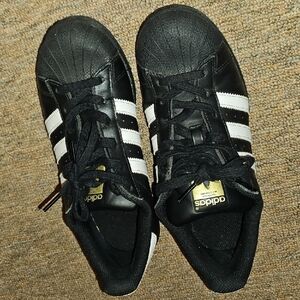 Adidas Classic Black Sneakers with White Stripes